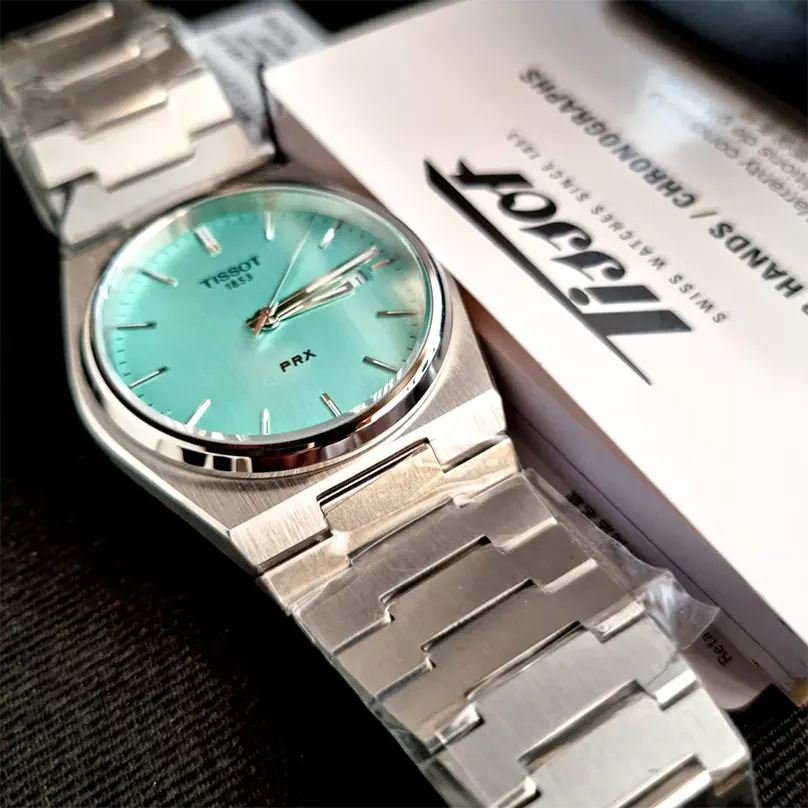 Tissot PRX Swiss Quartz Mint Green Dial Men's Watch- T137.410.11.091.01